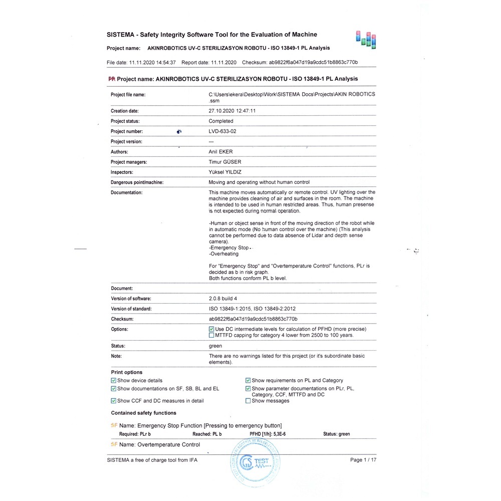 UV-C Sterilizasyon Robotu